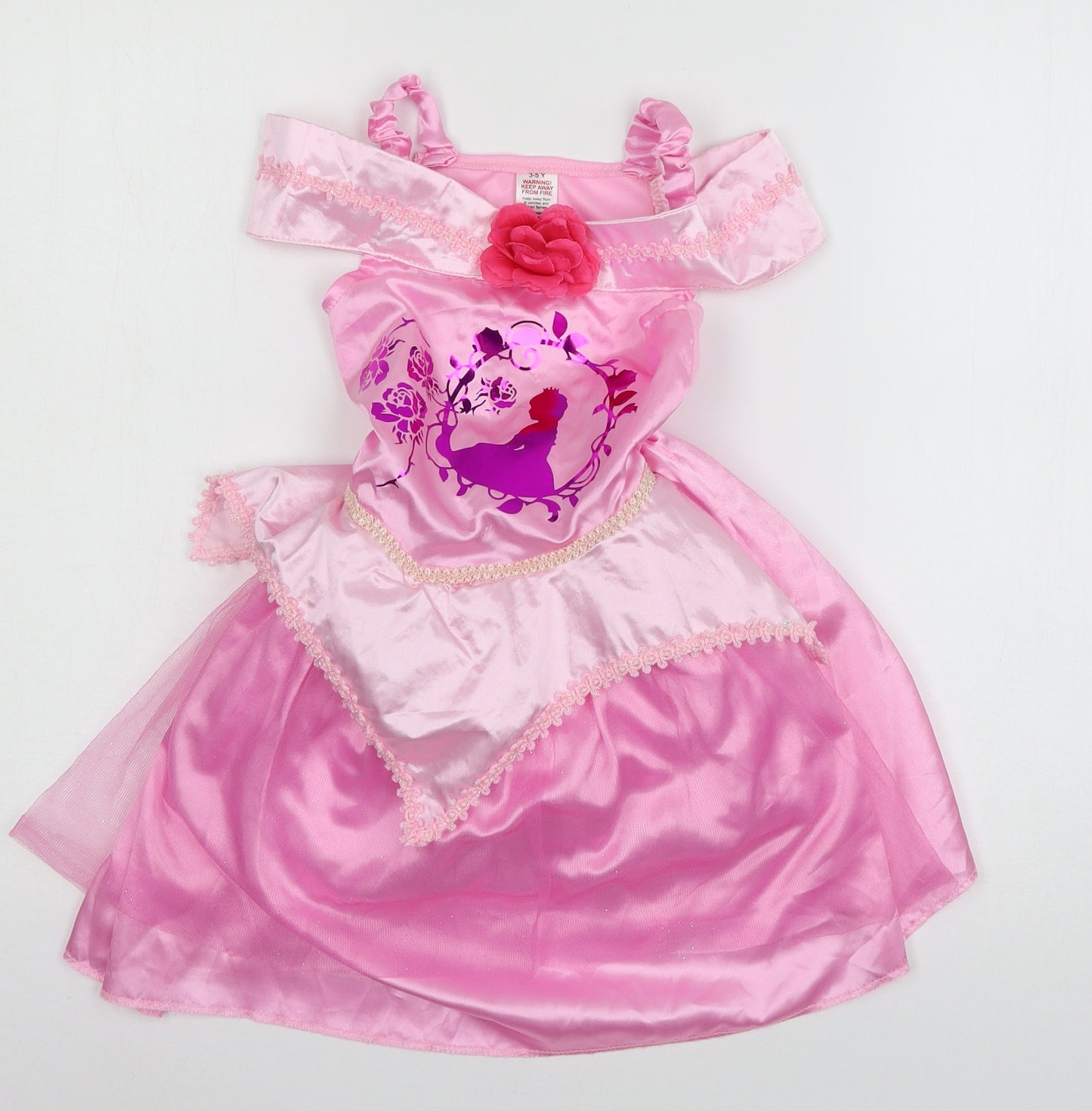 B&M Girls Pink   Fit & Flare  Size 3-4 Years  - princess fancy dress
