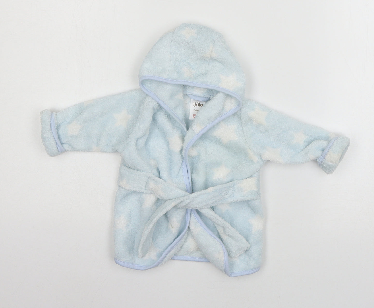 Peacocks Boys Blue Geometric Microfibre Cami Robe Size 0-3 Months