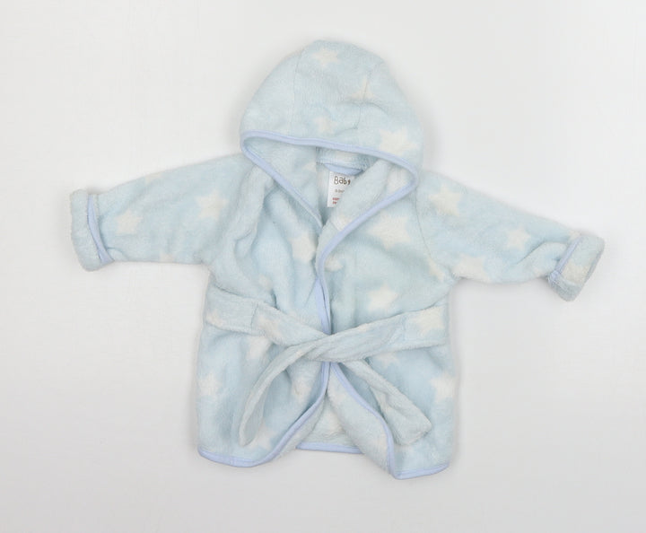 Peacocks Boys Blue Geometric Microfibre Cami Robe Size 0-3 Months