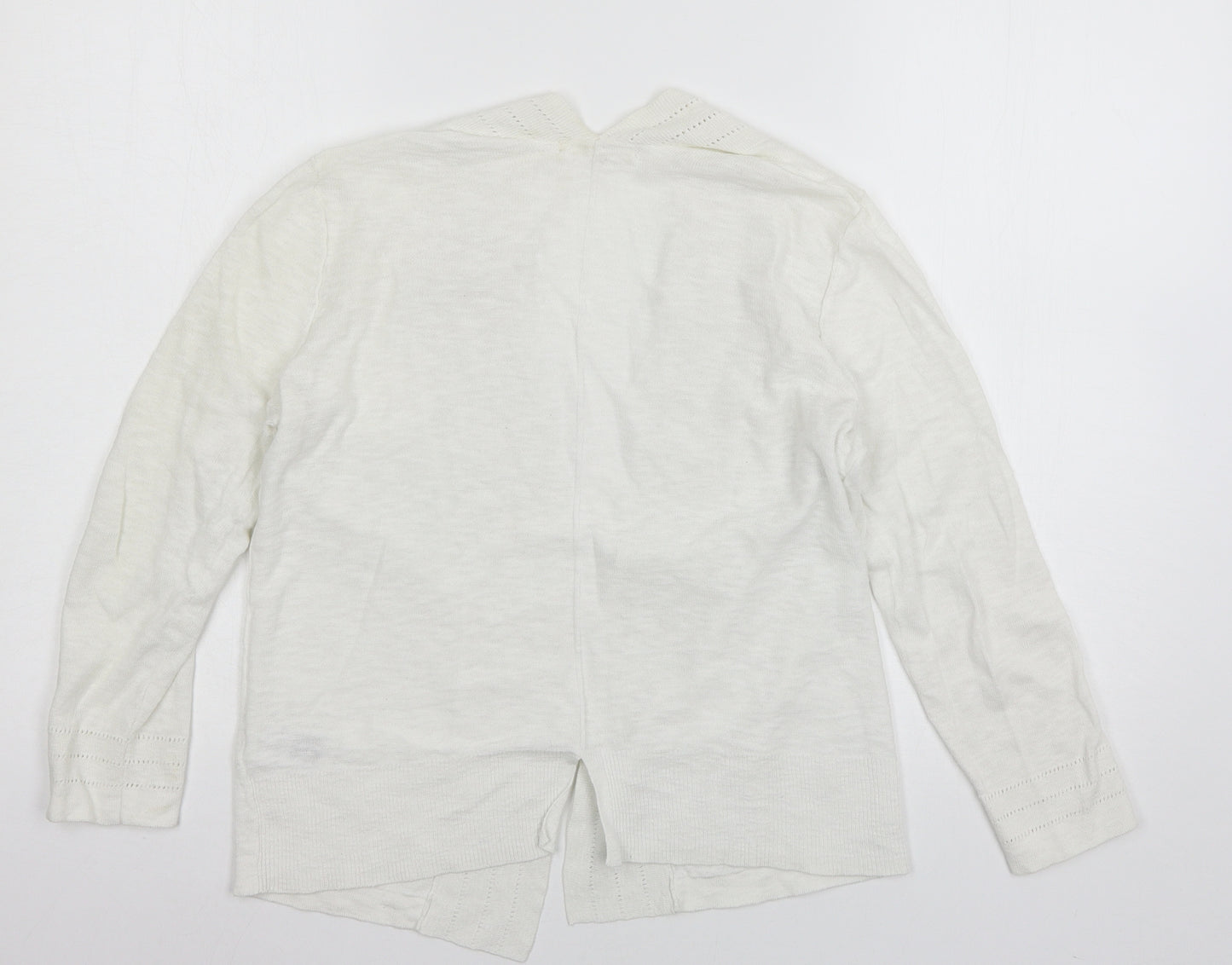 White Stuff Womens White  Knit Cardigan Jumper Size 8