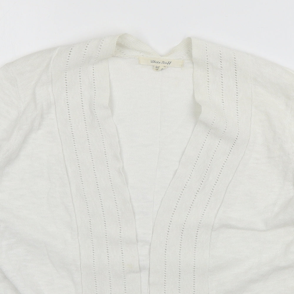 White Stuff Womens White  Knit Cardigan Jumper Size 8
