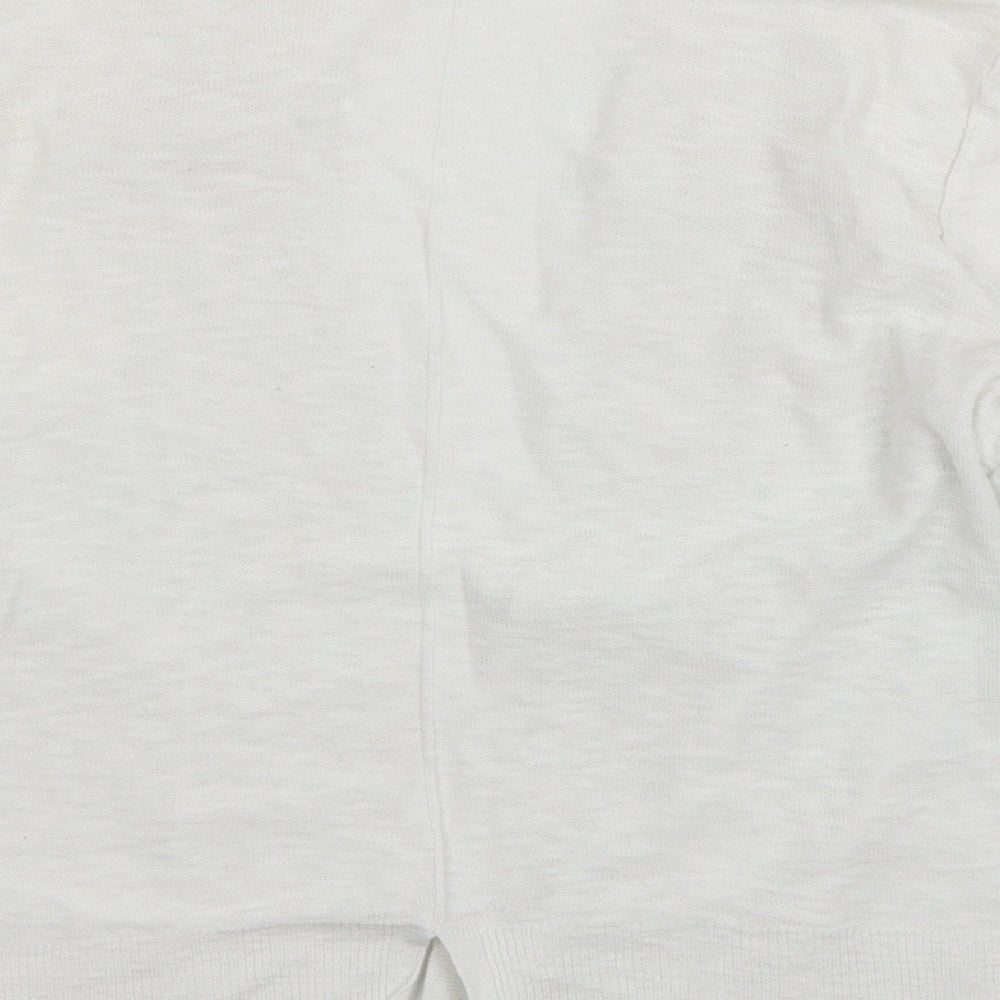 White Stuff Womens White  Knit Cardigan Jumper Size 8