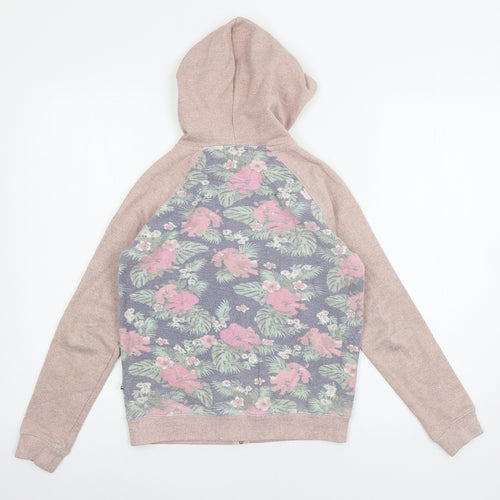 Le Temps des Cerises Girls Pink Floral Jersey Full Zip Hoodie Size 12 Years  - Cool to be wild