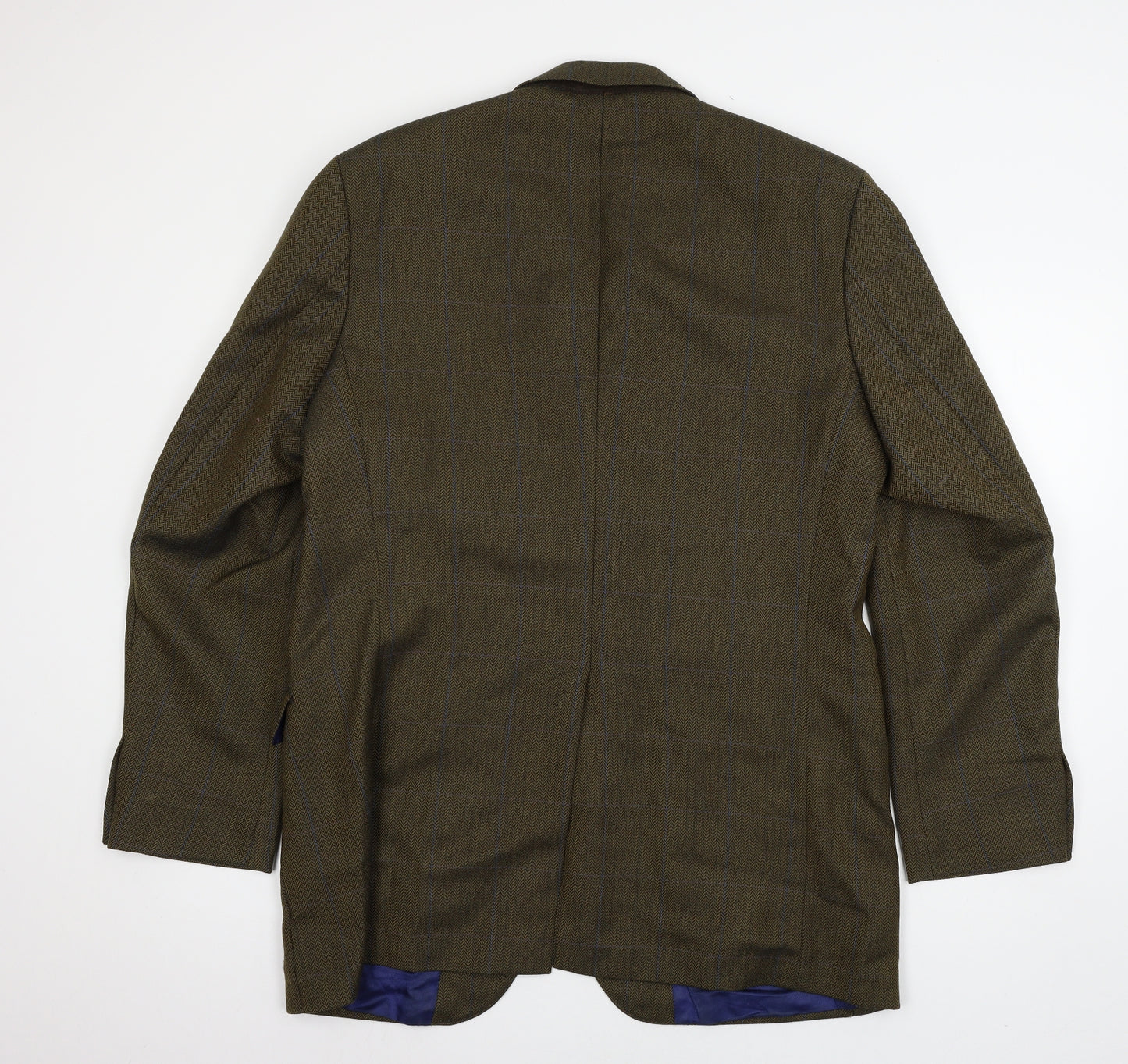 St Michael Mens Brown Herringbone  Jacket Blazer Size L