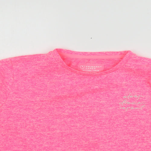 Primark Girls Pink  Jersey Pullover Sweatshirt Size 10-11 Years  - Sleep dream repeat