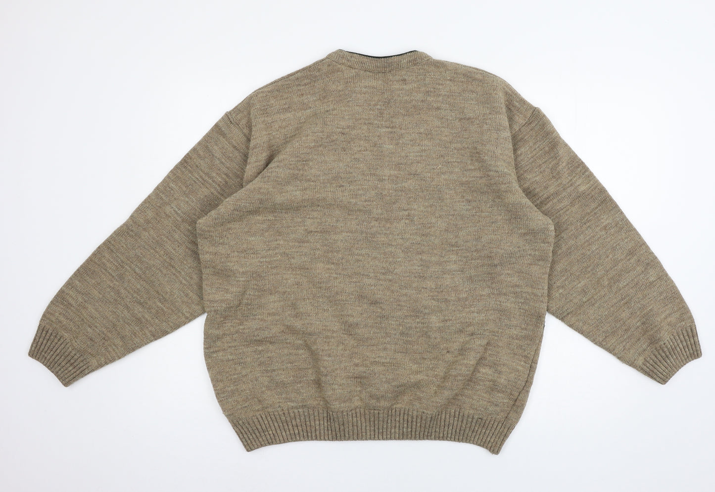 Peter Gribby Mens Brown  Knit Pullover Jumper Size L  - Fox