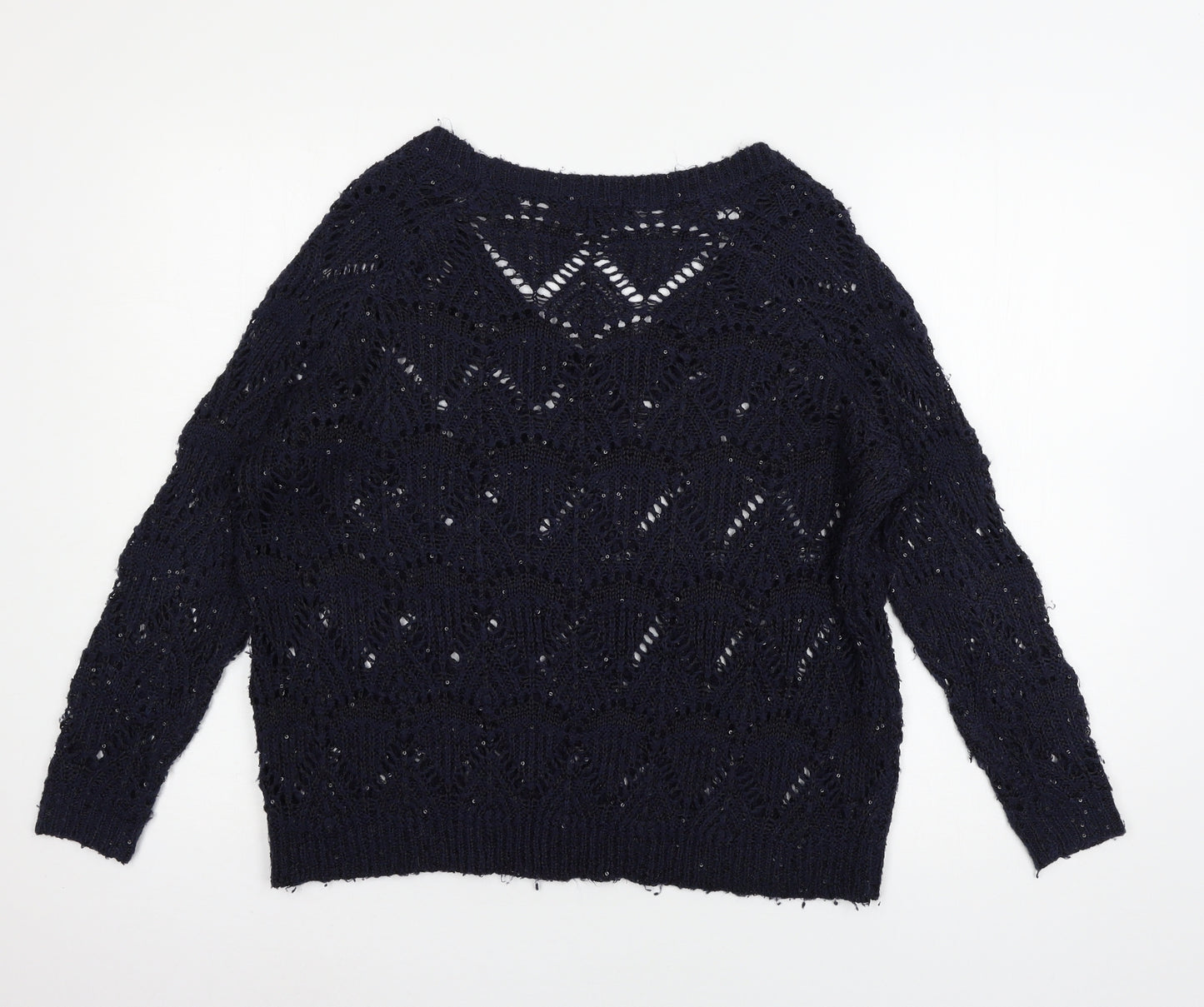 River Island Womens Blue  Knit Pullover Jumper Size 8