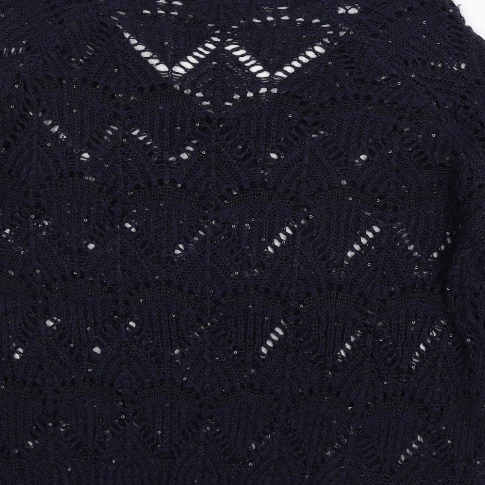 River Island Womens Blue  Knit Pullover Jumper Size 8