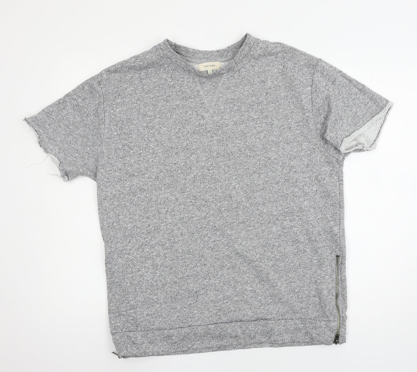 River Island Womens Grey  Jersey Pullover Sweatshirt Size L