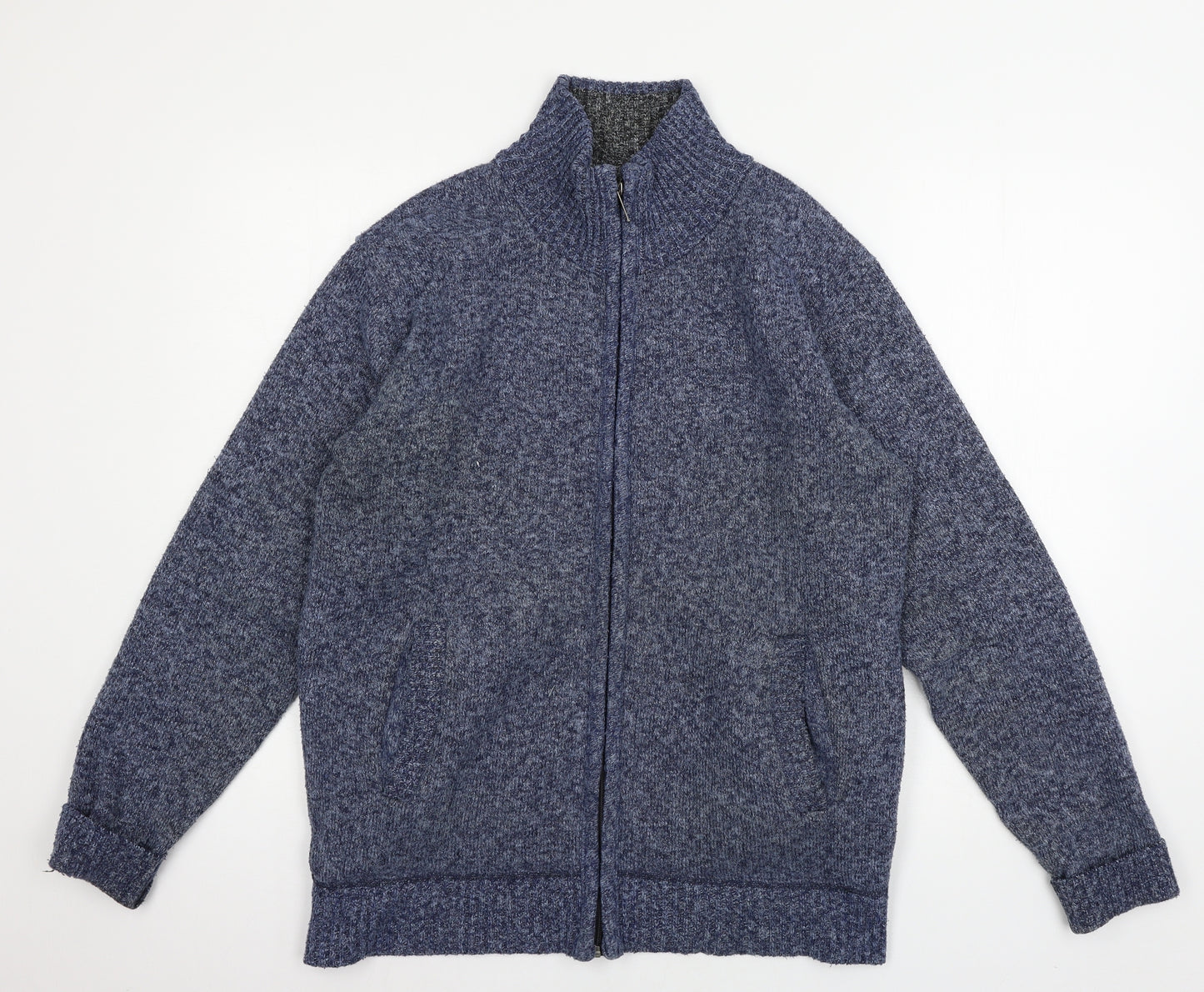 Caribou Womens Blue  Knit Cardigan Jumper Size L