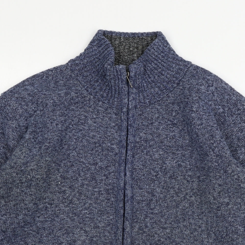 Caribou Womens Blue  Knit Cardigan Jumper Size L