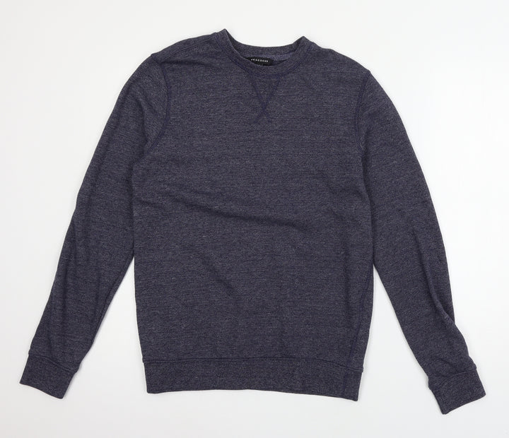 Peacocks Womens Blue Jersey Pullover Sweatshirt Size S