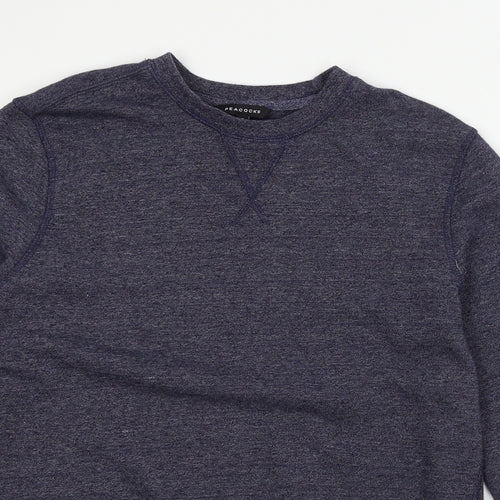 Peacocks Womens Blue  Jersey Pullover Sweatshirt Size S