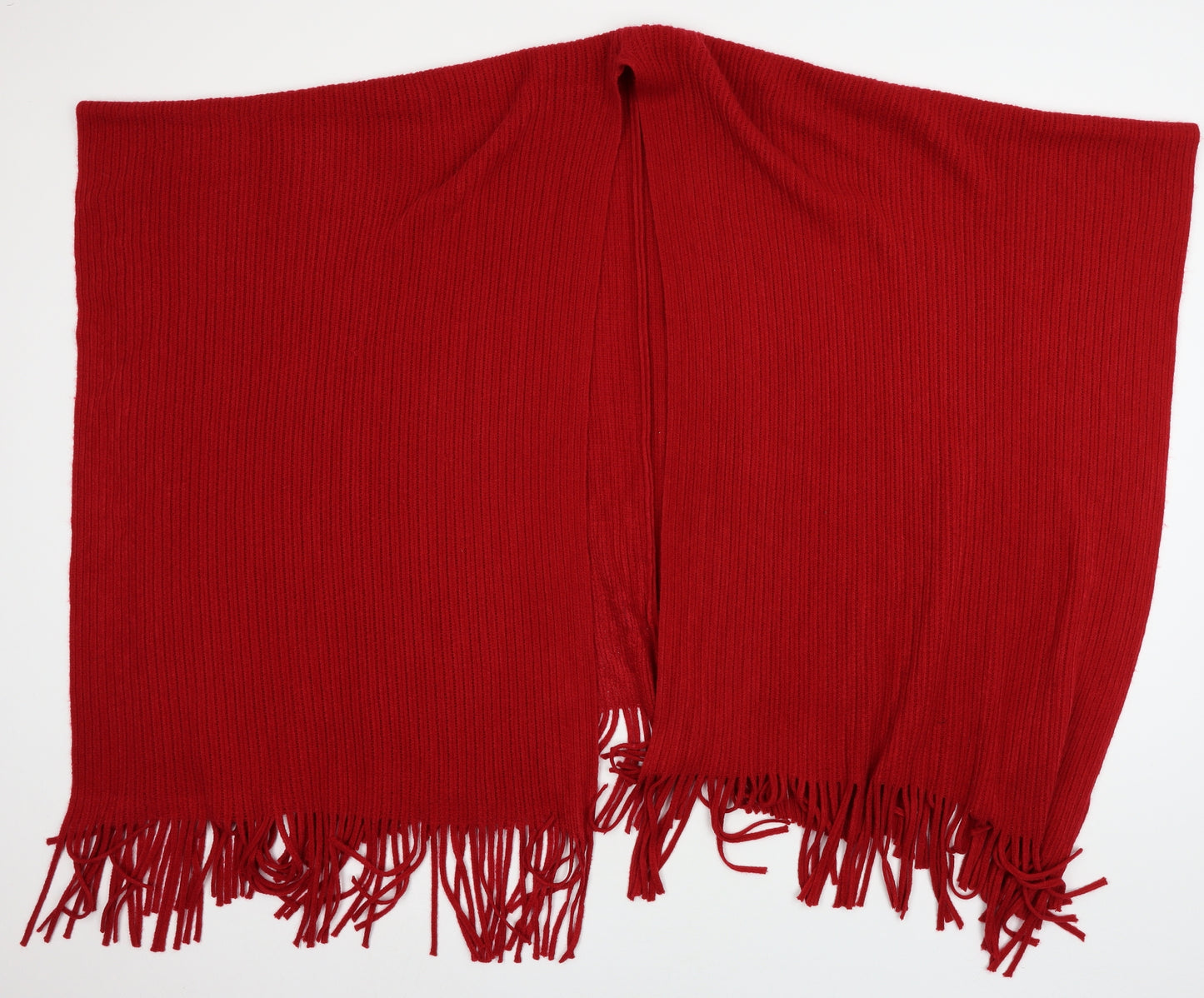Preworn Womens Red  Knit  Shawl/Wrap