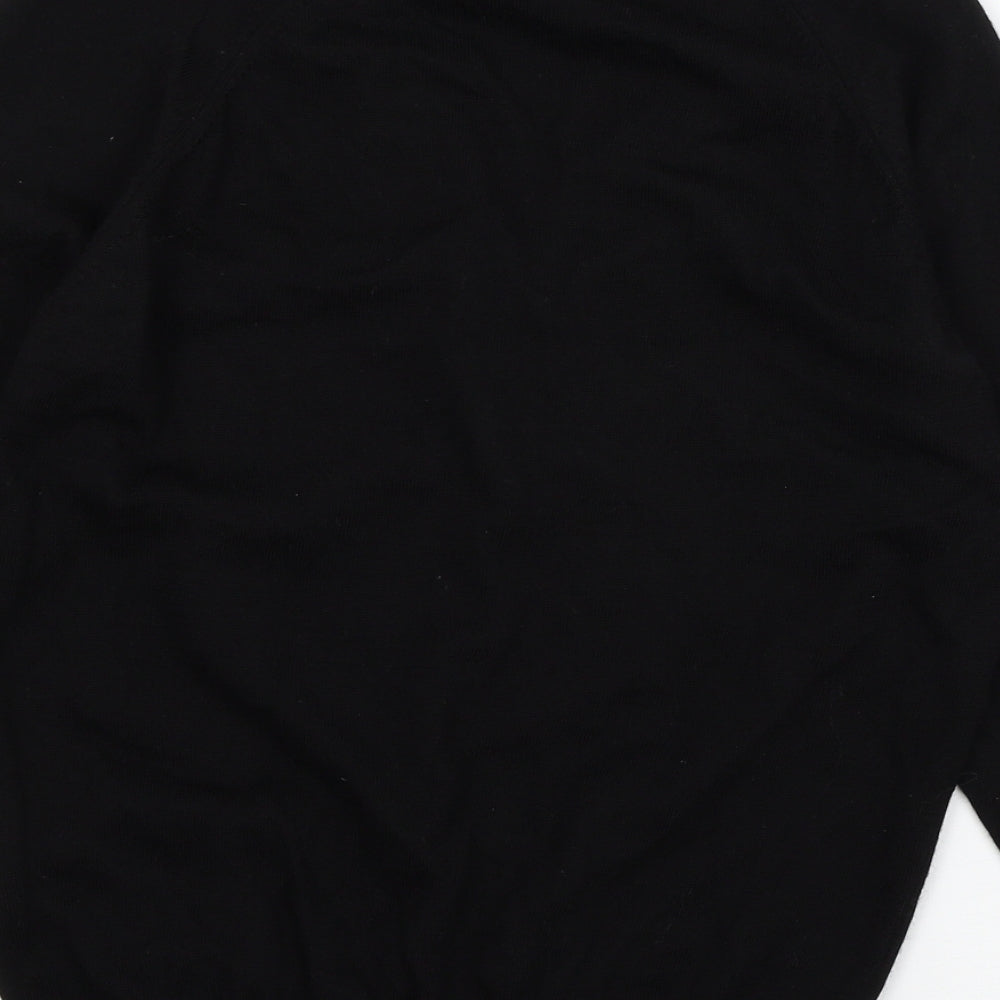 EWM Womens Black  Knit Cardigan Jumper Size S