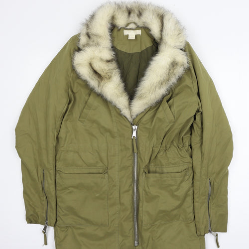 H&M Womens Green   Parka Coat Size 4