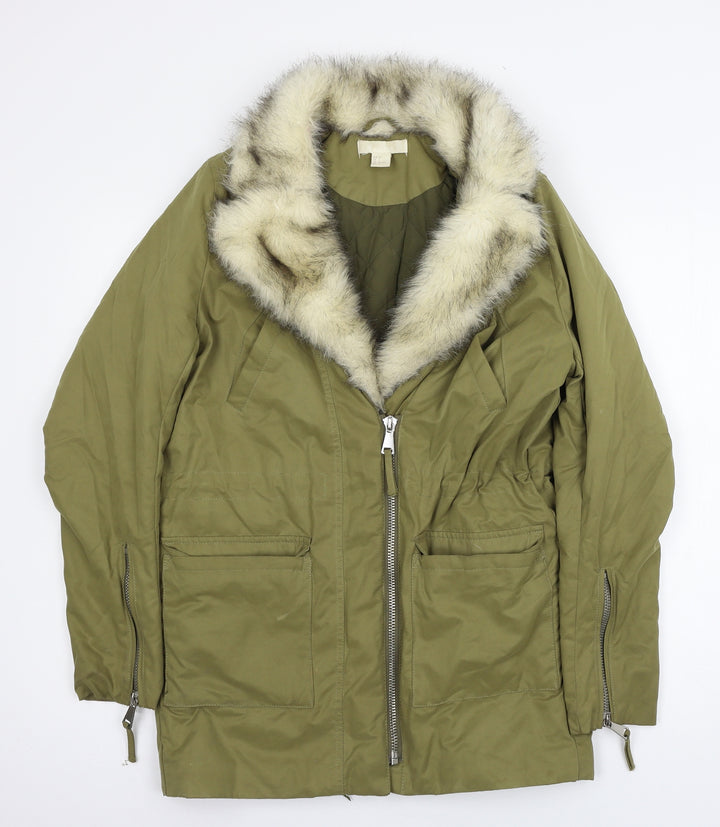 H&M Womens Green   Parka Coat Size 4