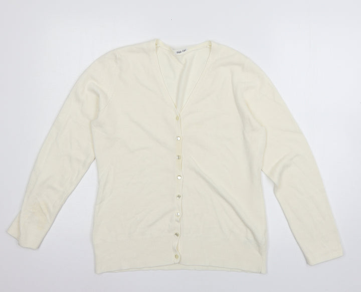 BHS Womens Ivory Knit Cardigan Jumper Size 12