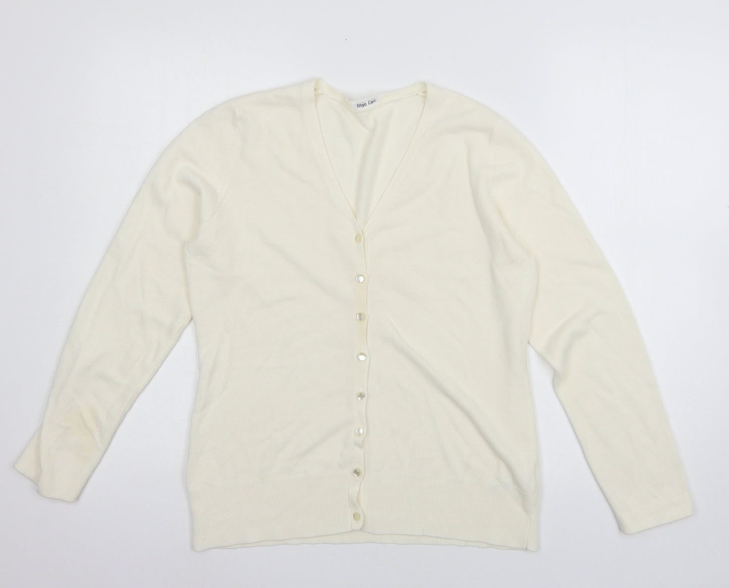 BHS Womens Ivory  Knit Cardigan Jumper Size 12