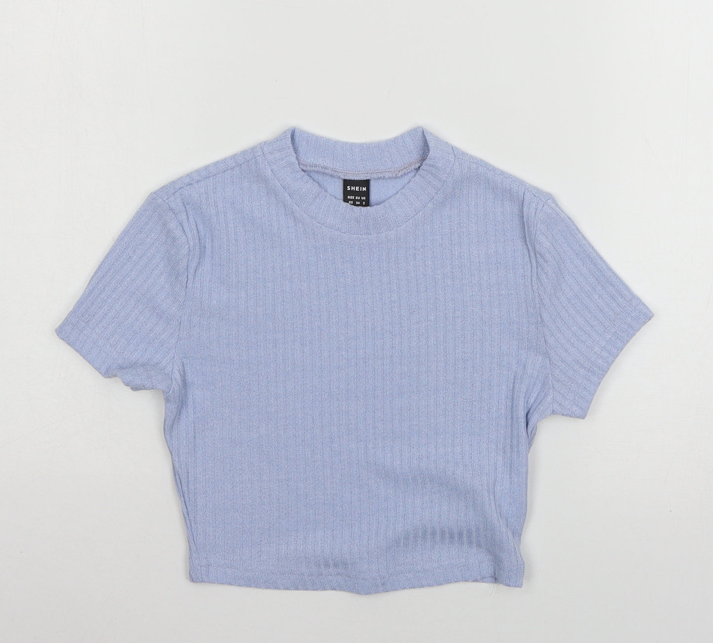 SheIn Womens Blue  Jersey Basic T-Shirt Size XS