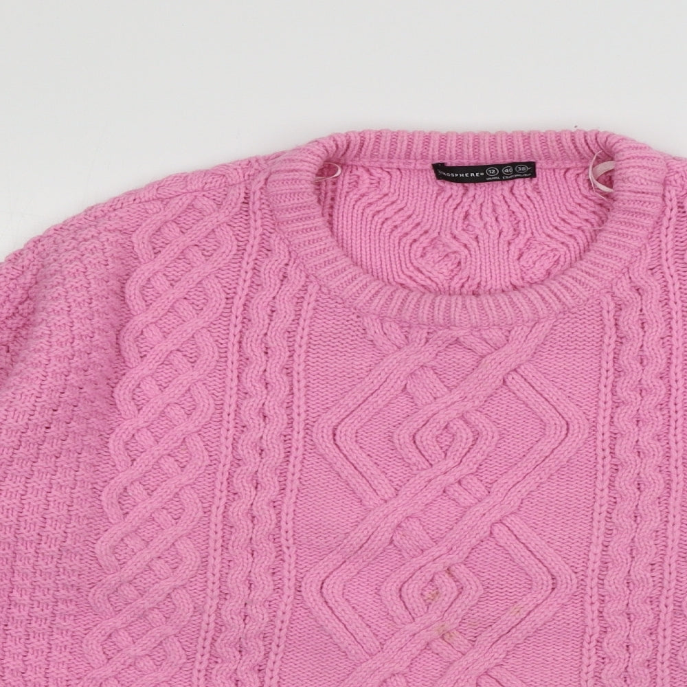 Atmopshere Womens Pink  Knit Pullover Jumper Size 12