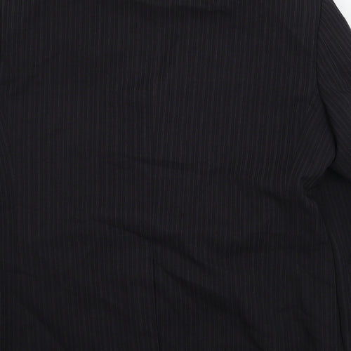 Taylor & Wright Mens Black Striped  Jacket Suit Jacket Size XL