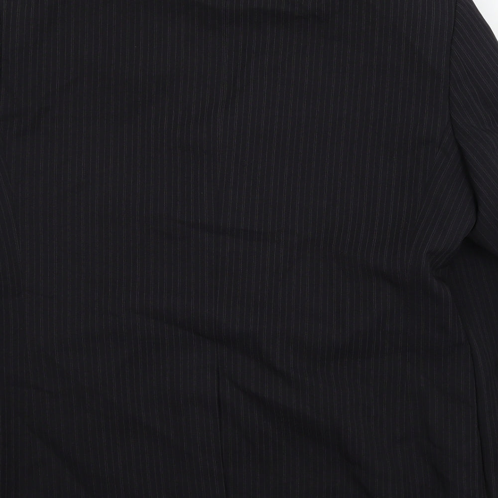 Taylor & Wright Mens Black Striped  Jacket Suit Jacket Size XL
