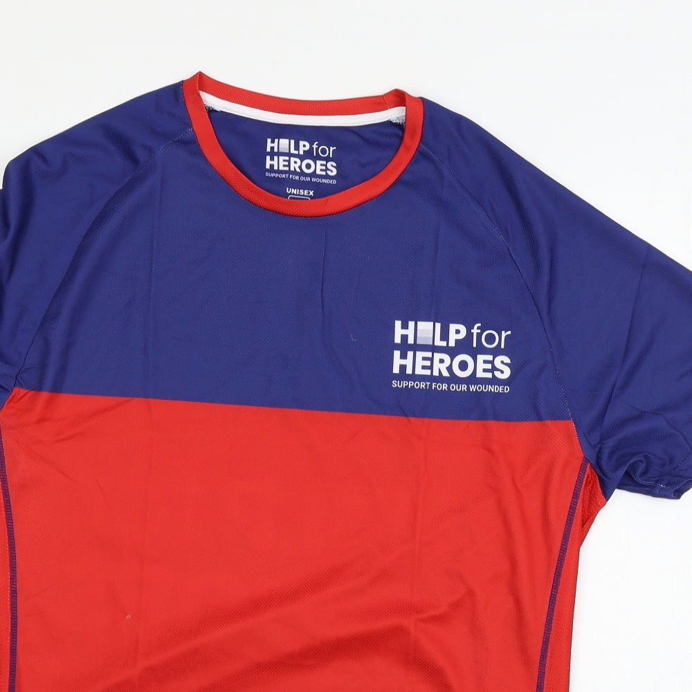 Help for heros Mens Multicoloured Striped Jersey  T-Shirt Size L