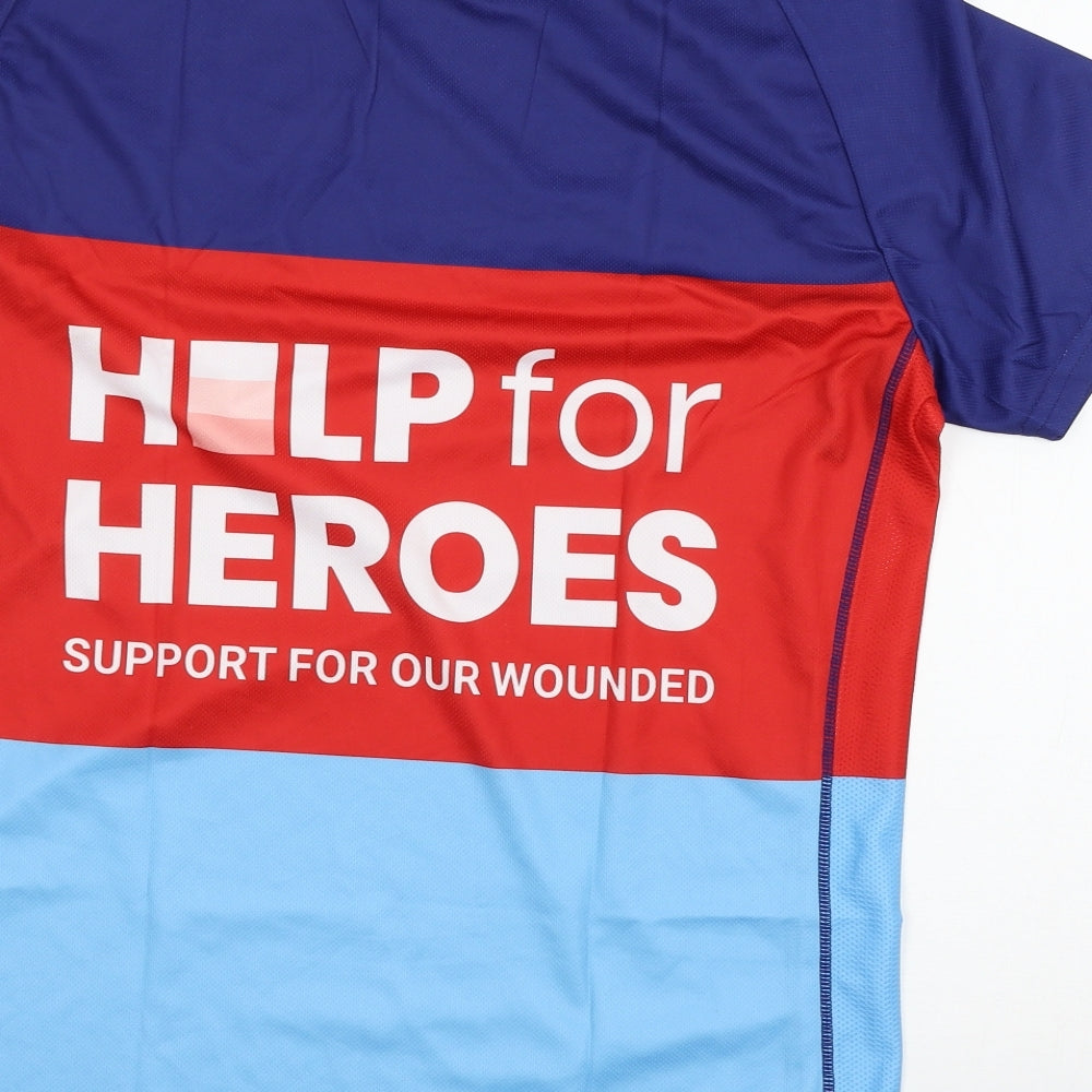 Help for heros Mens Multicoloured Striped Jersey  T-Shirt Size L