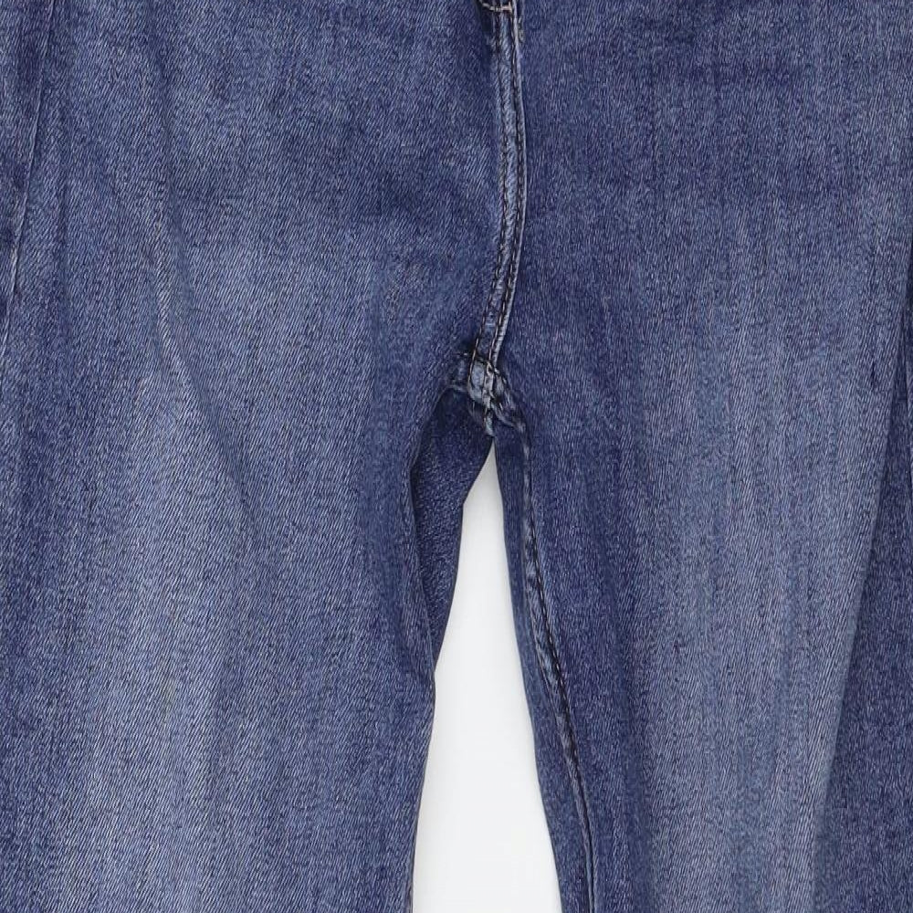 Marks and Spencer Womens Blue  Denim Straight Jeans Size 14 L29 in