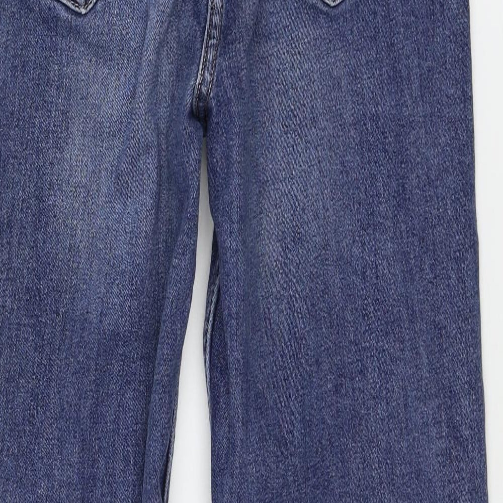 Marks and Spencer Womens Blue  Denim Straight Jeans Size 14 L29 in