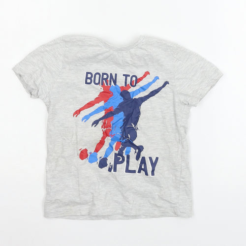 PEP & CO Boys Grey  Jersey Basic T-Shirt Size 5-6 Years  - Born to play