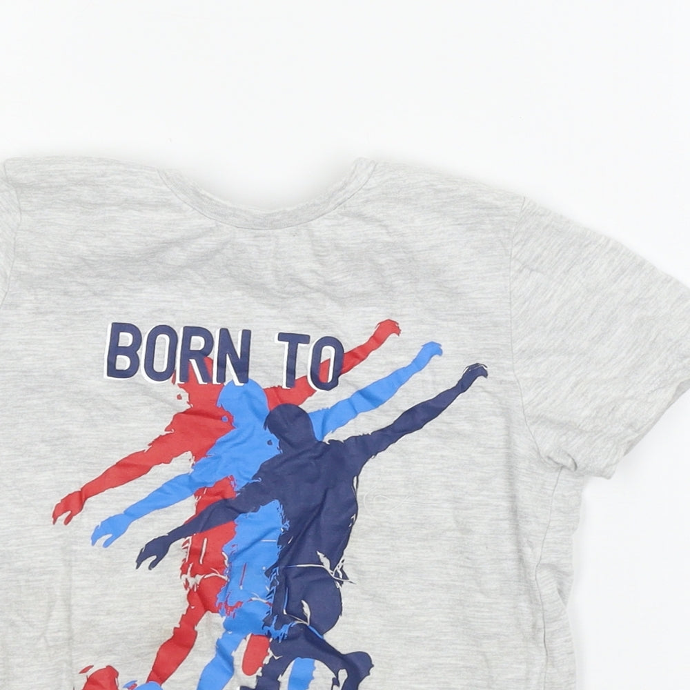 PEP & CO Boys Grey  Jersey Basic T-Shirt Size 5-6 Years  - Born to play