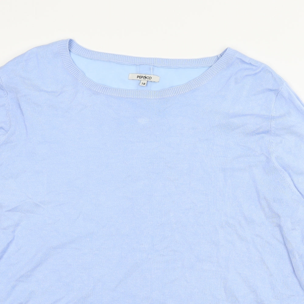 PEP & CO Womens Blue   Basic Blouse Size 18