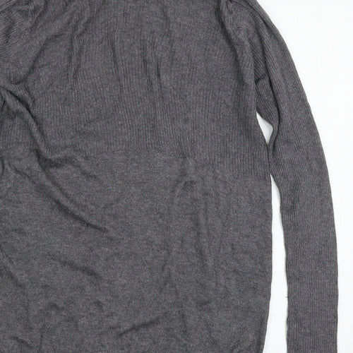 F&F Womens Grey  Knit Cardigan Jumper Size 14