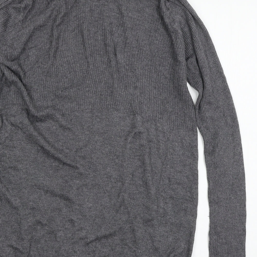 F&F Womens Grey  Knit Cardigan Jumper Size 14