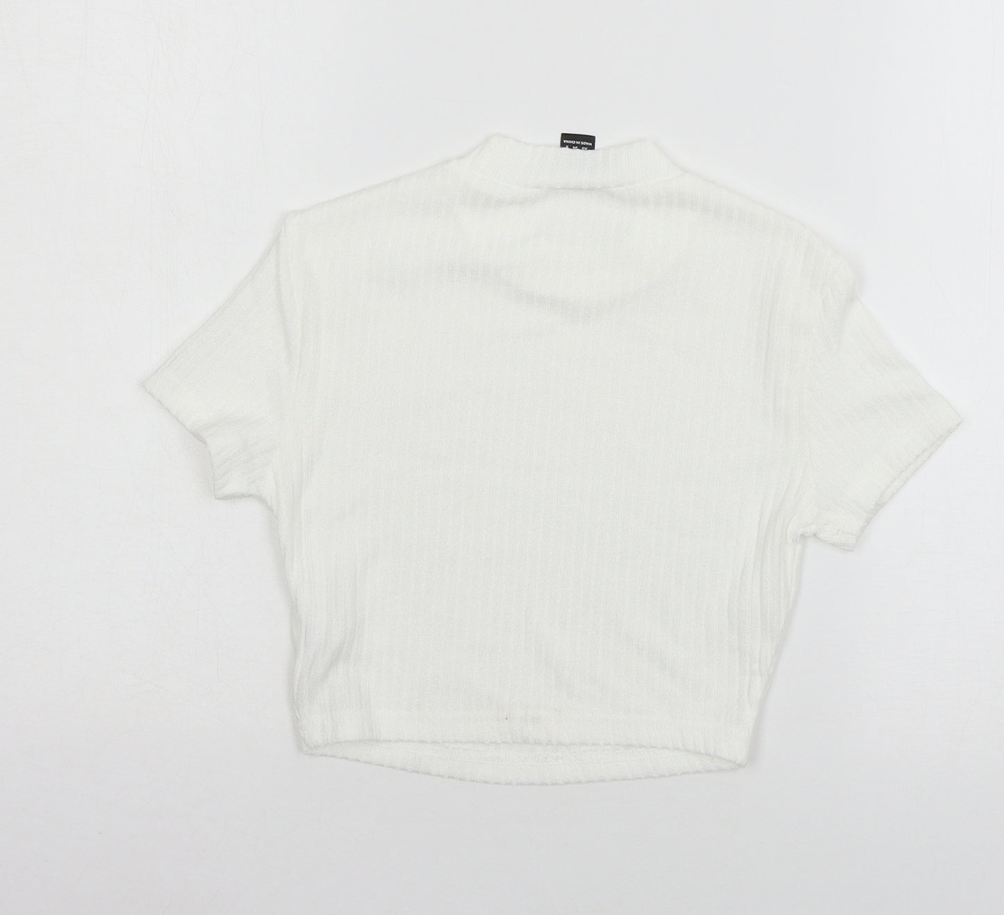SheIn Womens White  Jersey Basic T-Shirt Size XS