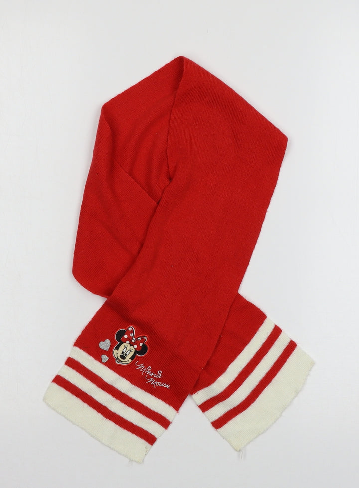 Minnie Mouse Girls Red Knit Rectangle Scarf Scarves & Wraps One Size