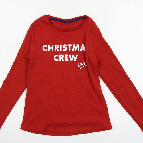 George Boys Red  Jersey Basic T-Shirt Size 11-12 Years  - Christmas Crew 2019