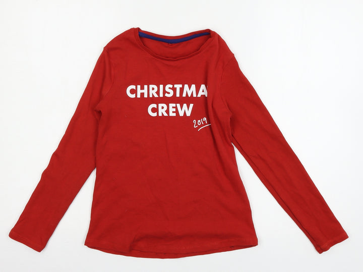 George Boys Red  Jersey Basic T-Shirt Size 11-12 Years  - Christmas Crew 2019