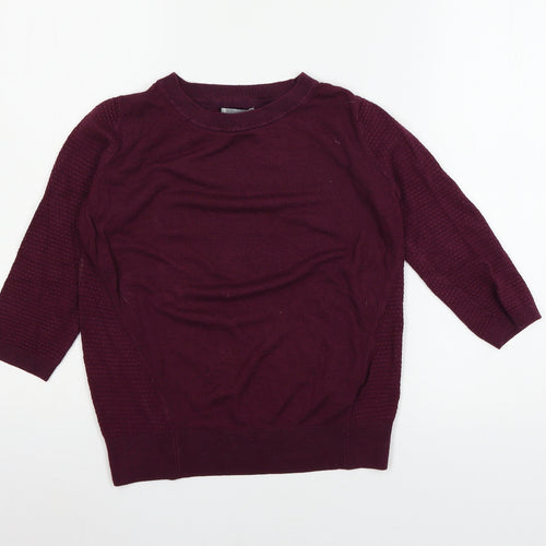 H&M Womens Purple  Knit Pullover Jumper Size S