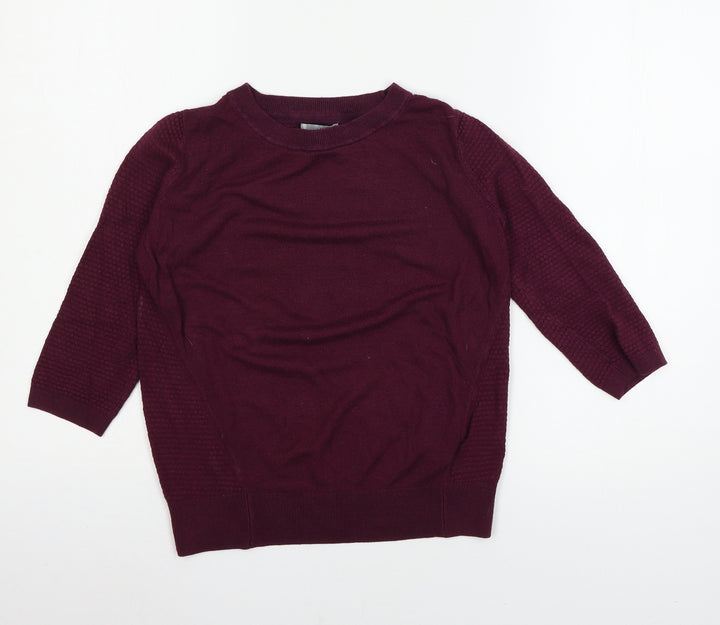 H&M Womens Purple Knit Pullover Jumper Size S