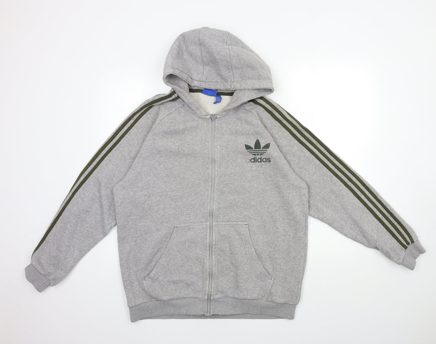 adidas Mens Grey   Full Zip Hoodie Size L