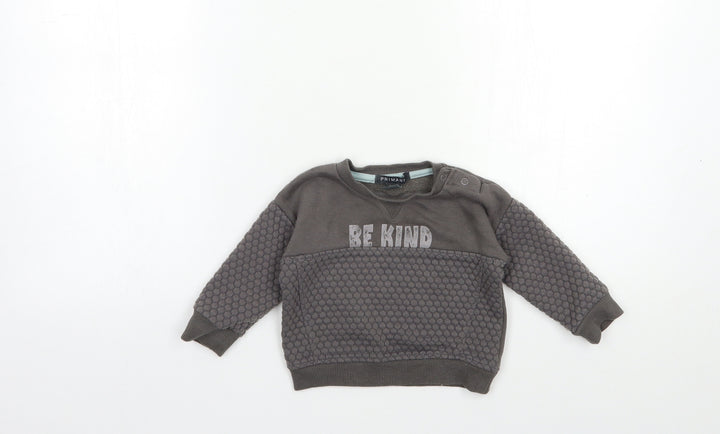 Primark Baby Grey   Pullover Jumper Size 6-9 Months