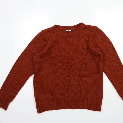 PEP&CO Womens Brown  Knit Pullover Jumper Size S