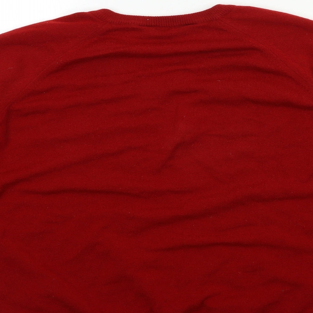 MC Mens Red  Knit Pullover Jumper Size L