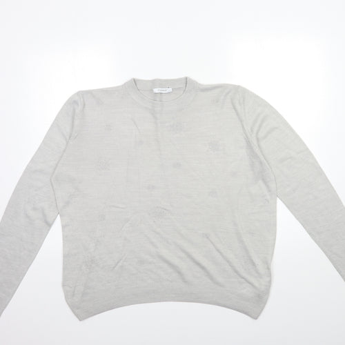 Marks and Spencer Womens Grey  Knit Pullover Jumper Size 14