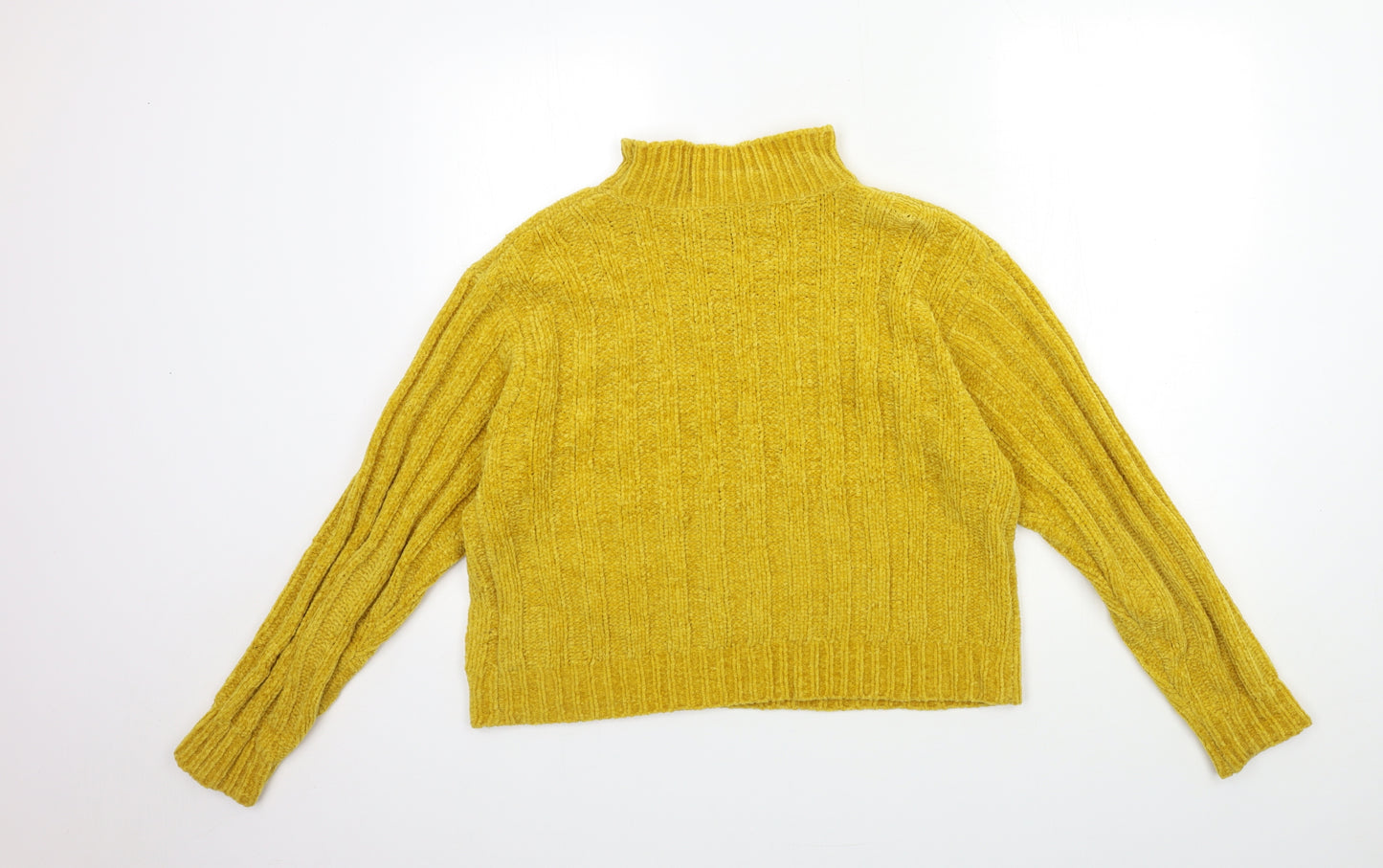 Essentials Womens Yellow  Knit Pullover Jumper Size M