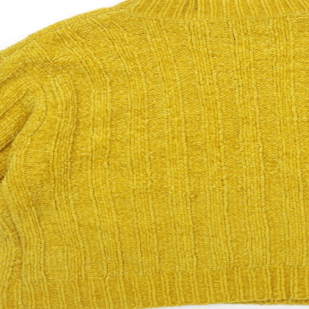 Essentials Womens Yellow  Knit Pullover Jumper Size M