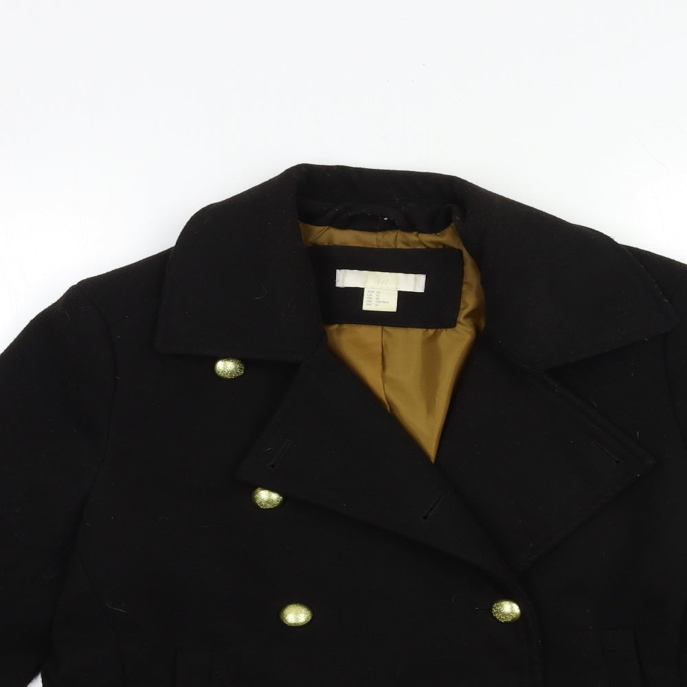 H&M Womens Black   Jacket Coat Size 44